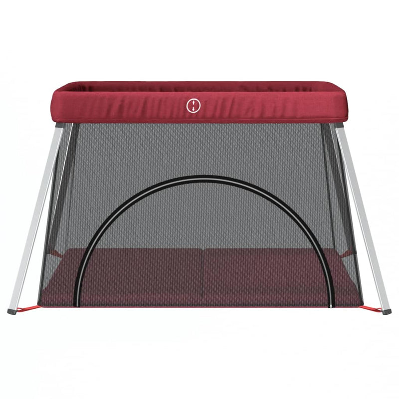 Load image into Gallery viewer, Vidaxl babybox met matras linnen rood
