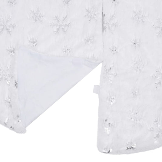 Vidaxl luxe kerstboomrok wit 122 cm imitatiebont