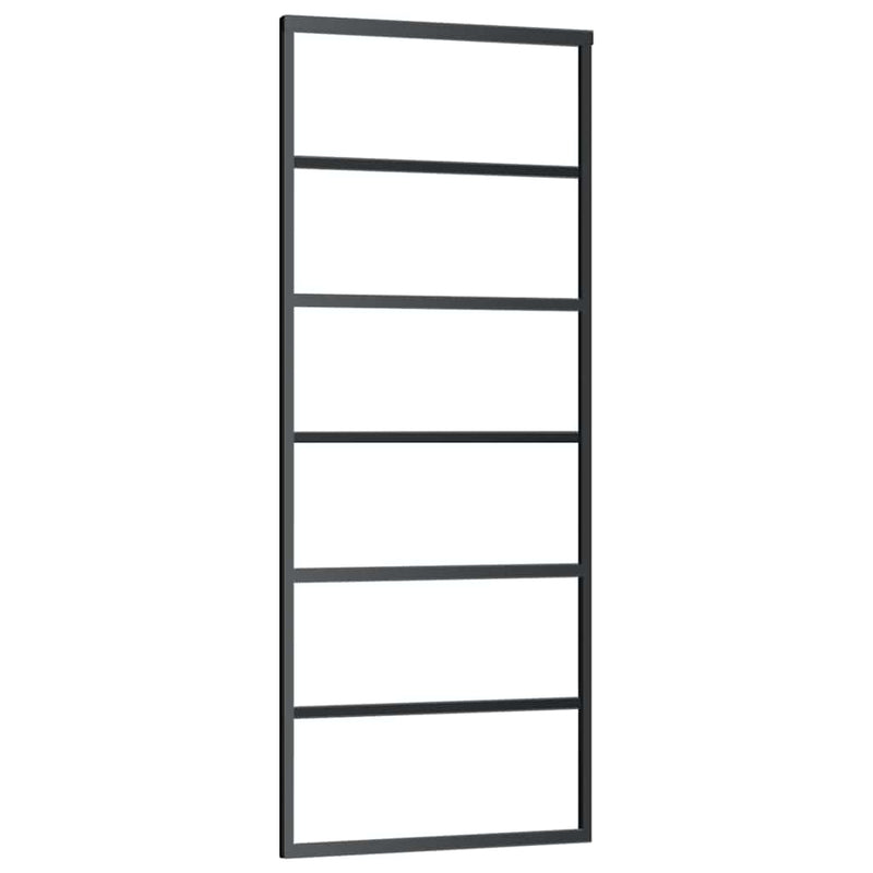 Load image into Gallery viewer, Vidaxl schuifdeur 76x205 cm esg-glas en aluminium zwart
