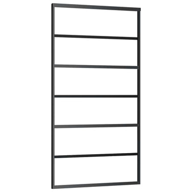 Vidaxl schuifdeur 102x205 cm esg-glas en aluminium zwart