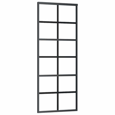 Vidaxl schuifdeur 76x205 cm esg-glas en aluminium zwart