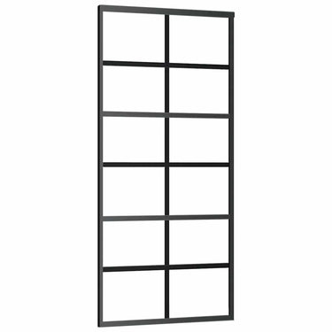 Vidaxl schuifdeur 90x205 cm esg-glas en aluminium zwart