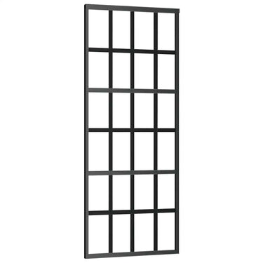 Vidaxl schuifdeur 76x205 cm esg-glas en aluminium zwart