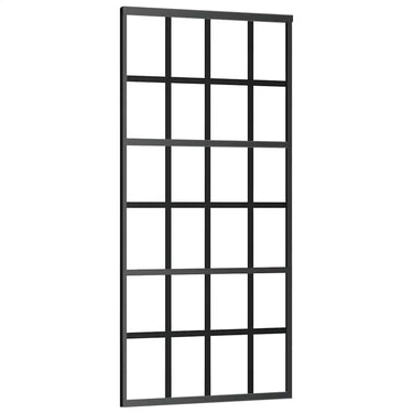 Vidaxl schuifdeur 90x205 cm esg-glas en aluminium zwart