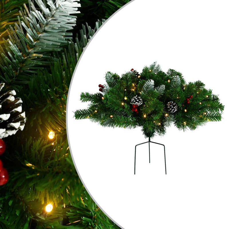 Load image into Gallery viewer, Vidaxl kerstdecoratie met verlichting 40 cm pvc groen
