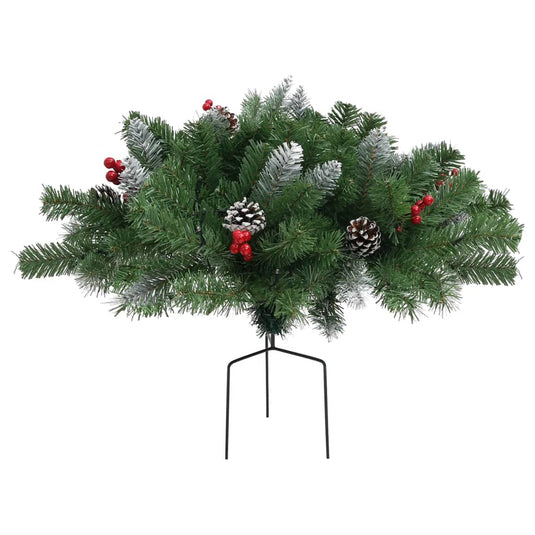 Vidaxl kerstdecoratie met verlichting 40 cm pvc groen