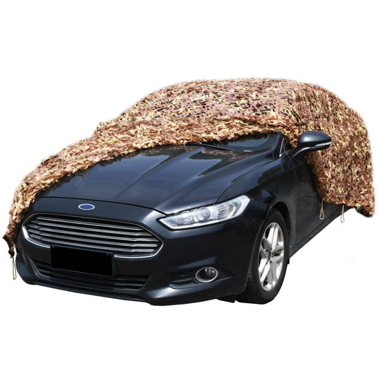 VidaXL Camouflagenet met opbergtas 1,5x5 m beige