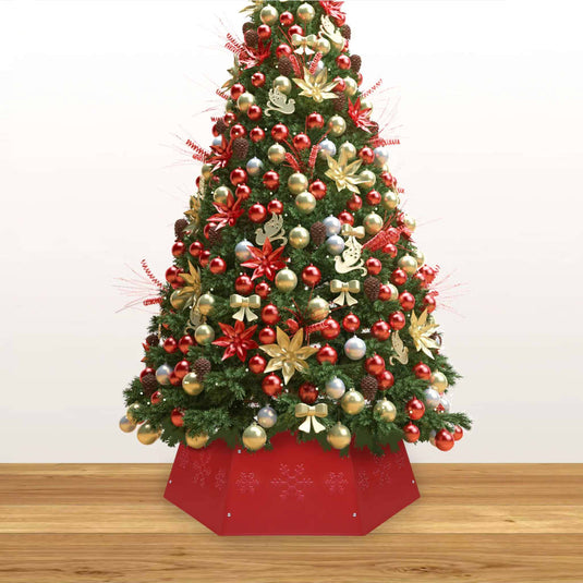 Vidaxl kerstboomrok ø68x25 cm rood