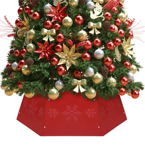 Vidaxl kerstboomrok ø68x25 cm rood