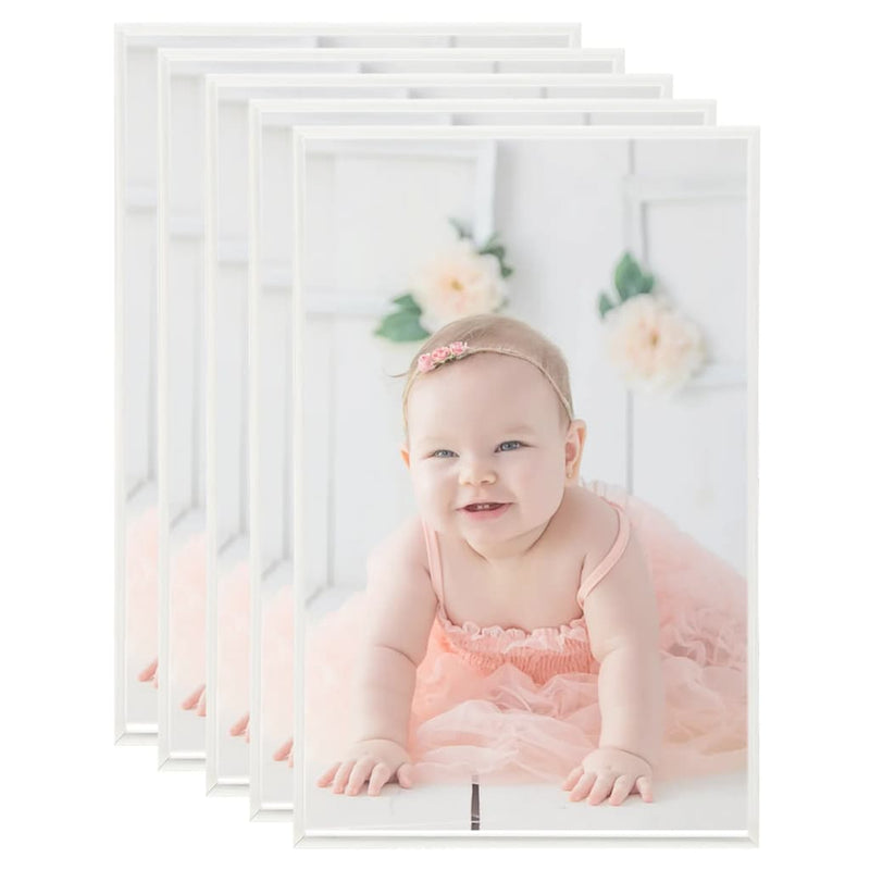Load image into Gallery viewer, VidaXL Fotolijsten 5 st voor tafel 10x15cm MDF zilverkleurig
