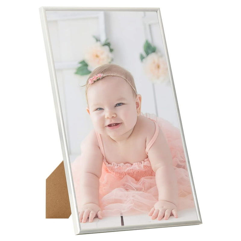 Load image into Gallery viewer, VidaXL Fotolijsten 5 st voor tafel 10x15cm MDF zilverkleurig
