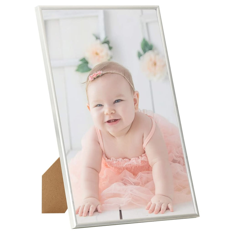 Load image into Gallery viewer, Vidaxl fotolijsten 3 st voor tafel 15x21cm mdf zilverkleurig
