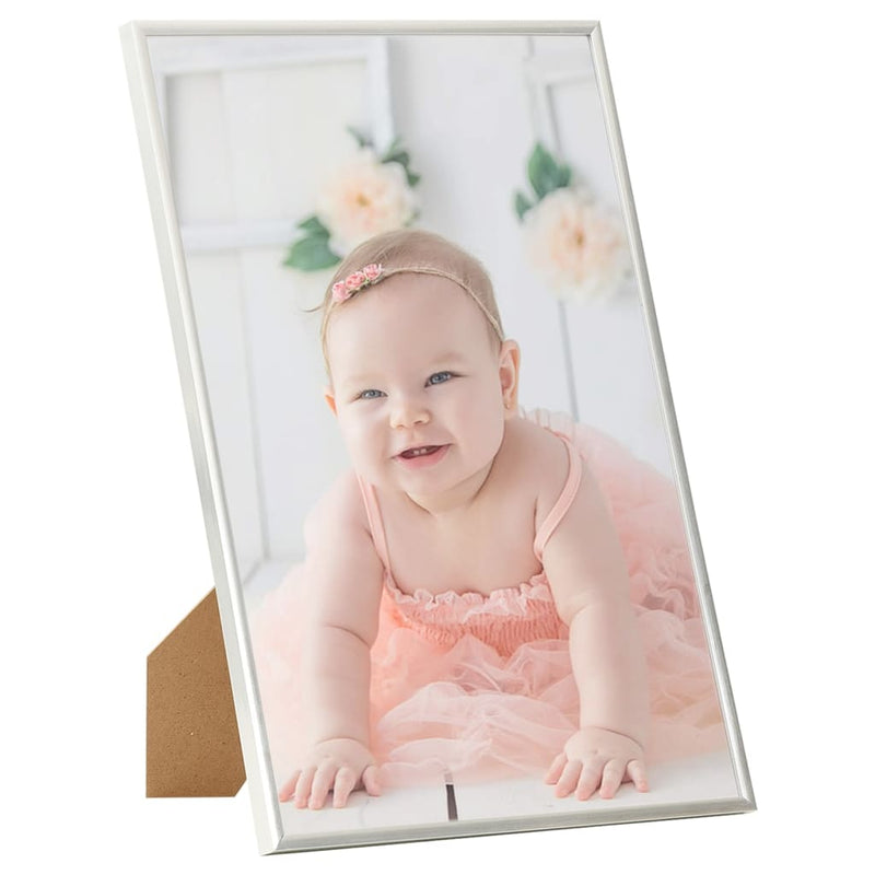 Load image into Gallery viewer, Vidaxl fotolijsten 5 st voor wand of tafel 18x24 cm mdf zilverkleurig
