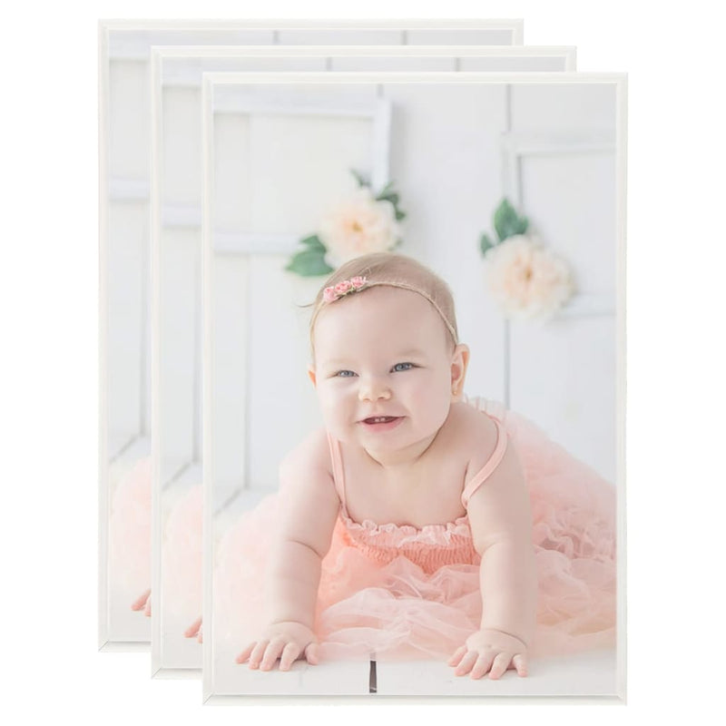 Load image into Gallery viewer, Vidaxl fotolijsten 3 st voor wand of tafel 7x90 cm mdf zilverkleurig
