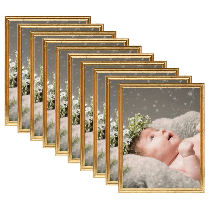 Load image into Gallery viewer, VidaXL Fotolijsten 10 st voor tafel 13x18 cm MDF goudkleurig
