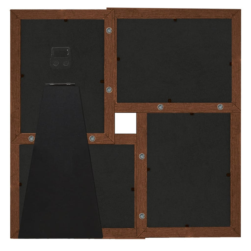 Load image into Gallery viewer, Vidaxl fotolijst voor 4x(10x15 cm) foto mdf donkerbruin
