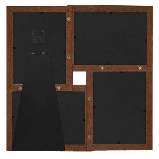 Vidaxl fotolijst voor 4x(10x15 cm) foto mdf donkerbruin