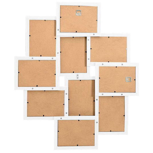 Vidaxl fotolijst voor 10x(10x15 cm) foto mdf wit