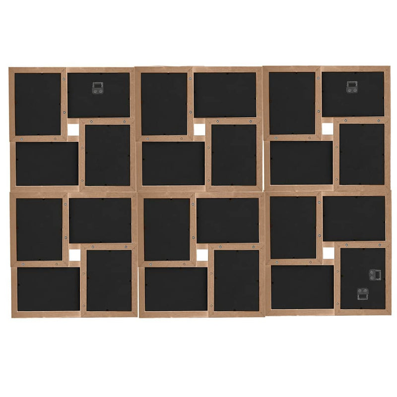 ギャラリービューアに画像をロードする, Vidaxl fotolijst voor 24x(10x15 cm) foto mdf lichtbruin
