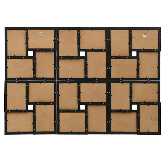 Vidaxl fotolijst voor 24x(10x15 cm) foto mdf zwart