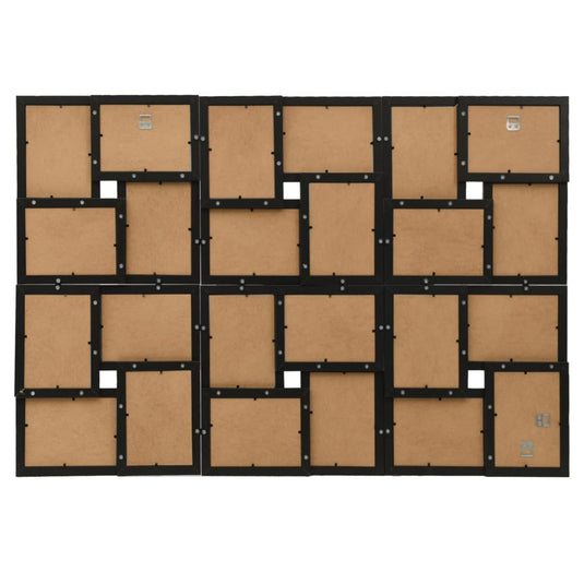 Vidaxl fotolijst voor 24x(10x15 cm) foto mdf zwart