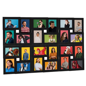 Vidaxl fotolijst voor 24x(13x18 cm) foto mdf zwart