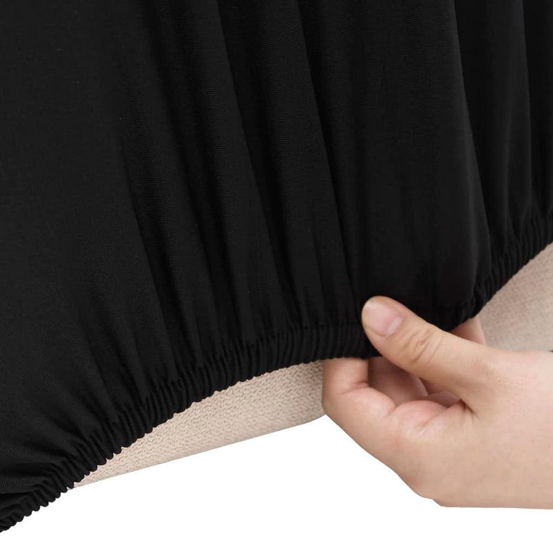 Load image into Gallery viewer, Vidaxl tweezitsbankhoes stretch polyester jersey zwart
