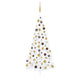 VidaXL Kunstkerstboom met verlichting en kerstballen half 240 cm wit