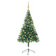VidaXL Kunstkerstboom met verlichting en kerstballen 380 takken 150 cm