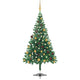 VidaXL Kunstkerstboom met verlichting en kerstballen 546 takken 180 cm