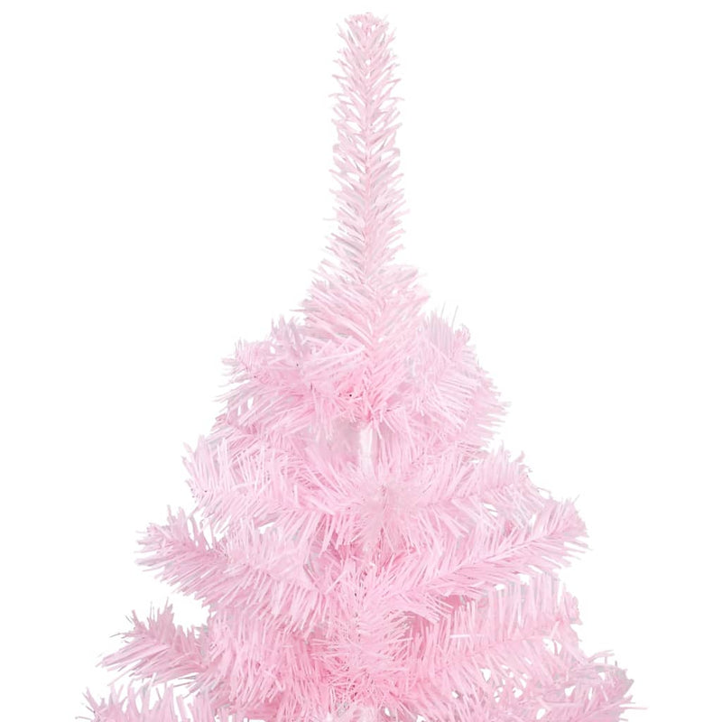 Load image into Gallery viewer, VidaXL Kunstkerstboom met verlichting en kerstballen 120 cm PVC roze
