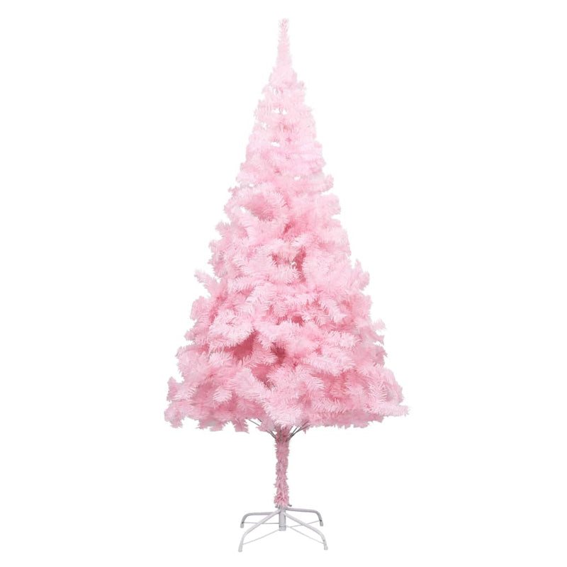 Load image into Gallery viewer, VidaXL Kunstkerstboom met verlichting en kerstballen 210 cm PVC roze
