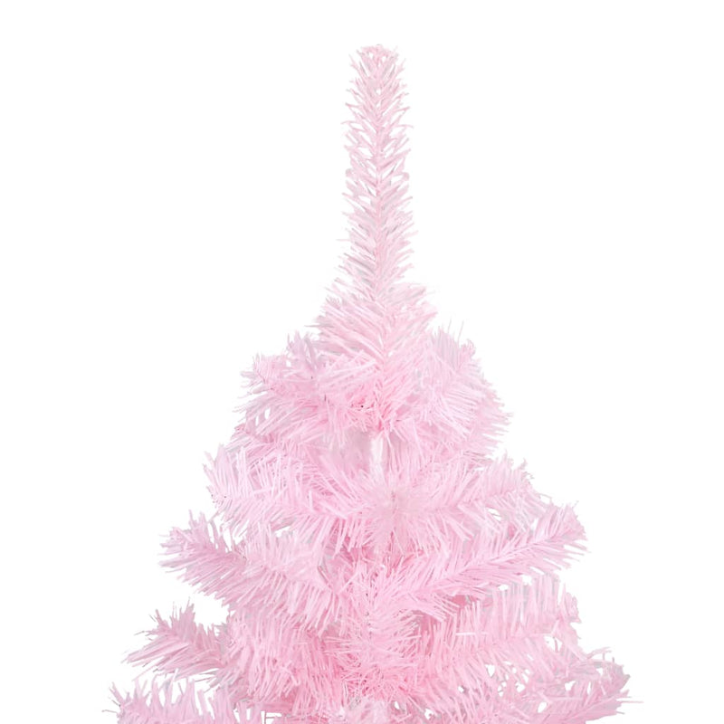 Load image into Gallery viewer, VidaXL Kunstkerstboom met verlichting en kerstballen 210 cm PVC roze

