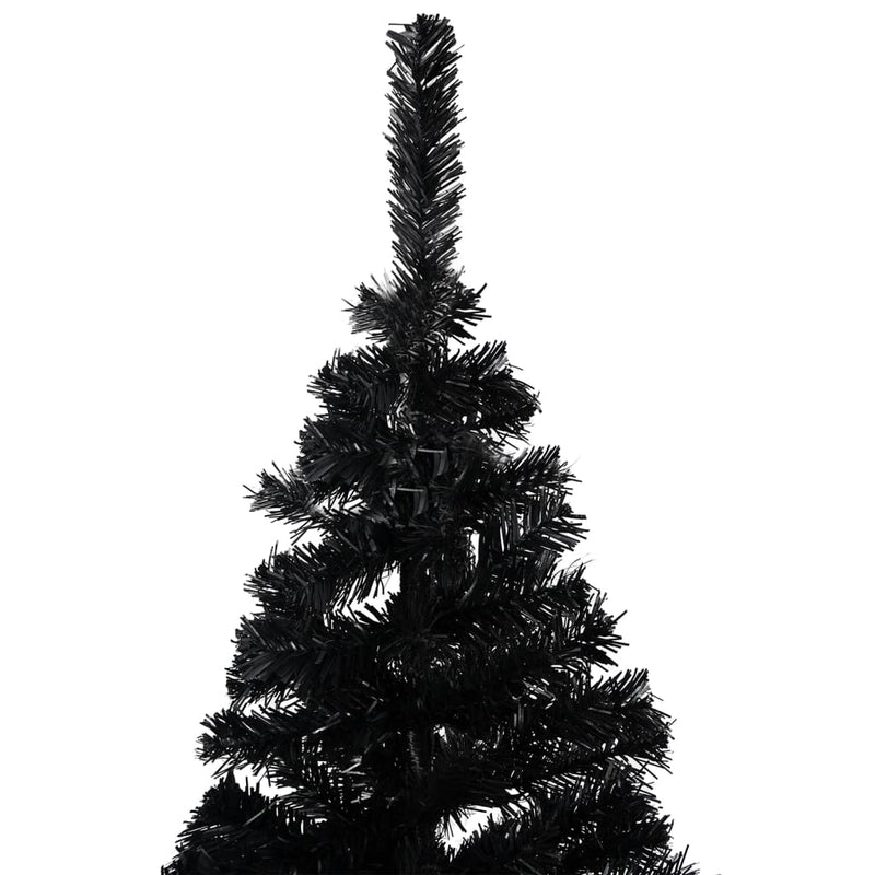 Load image into Gallery viewer, VidaXL Kunstkerstboom met verlichting en kerstballen 180 cm PVC zwart
