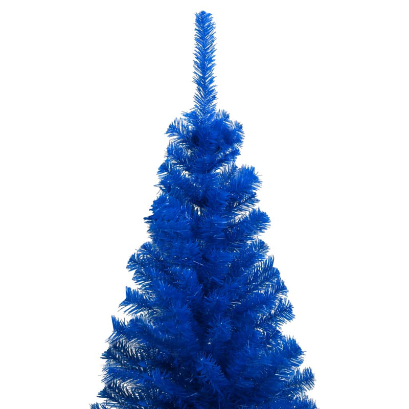 Load image into Gallery viewer, VidaXL Kunstkerstboom met verlichting en kerstballen 210 cm PVC blauw
