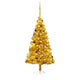VidaXL Kunstkerstboom met verlichting en kerstballen 180 cm PET goud