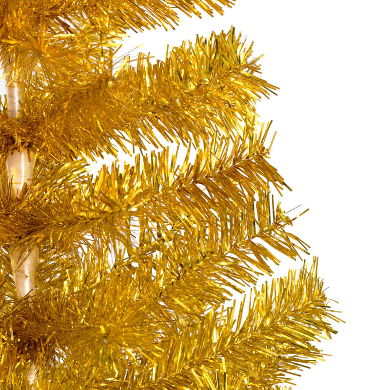 Load image into Gallery viewer, VidaXL Kunstkerstboom met verlichting en kerstballen 180 cm PET goud
