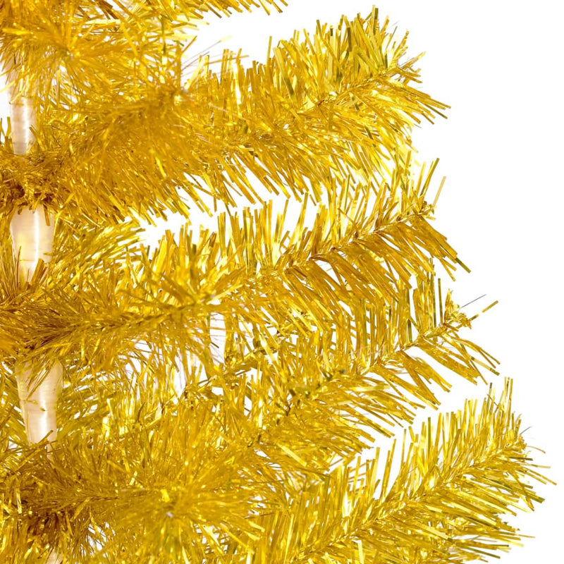 Load image into Gallery viewer, VidaXL Kunstkerstboom met verlichting en kerstballen 240 cm PET goud
