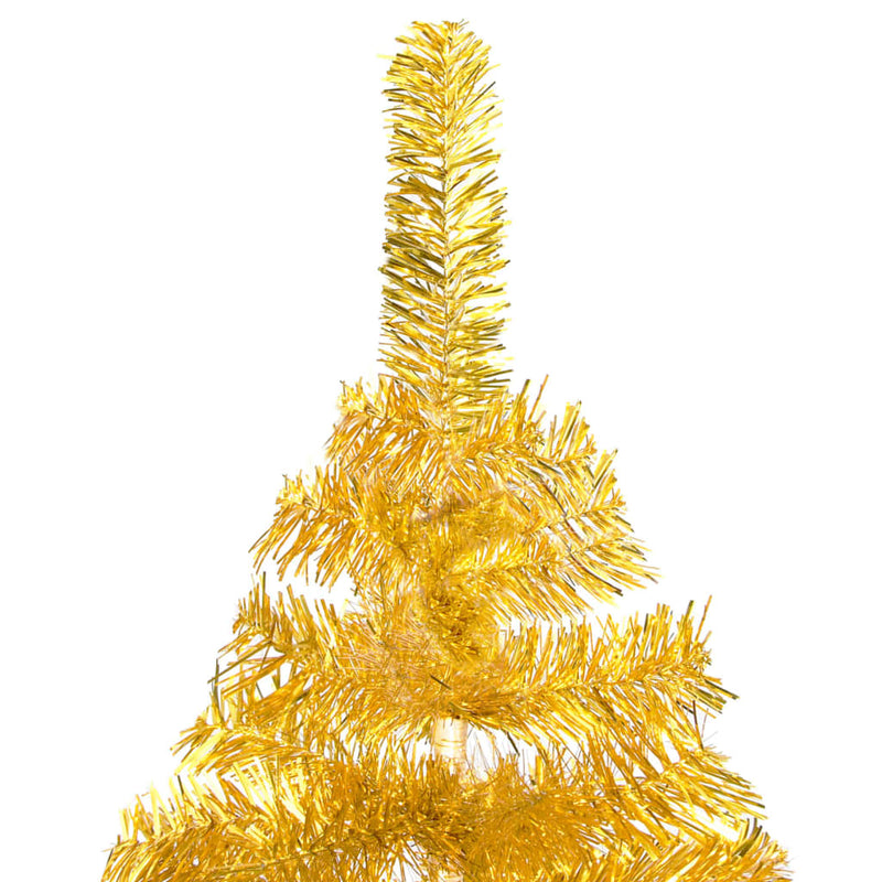 Load image into Gallery viewer, VidaXL Kunstkerstboom met verlichting en kerstballen 240 cm PET goud
