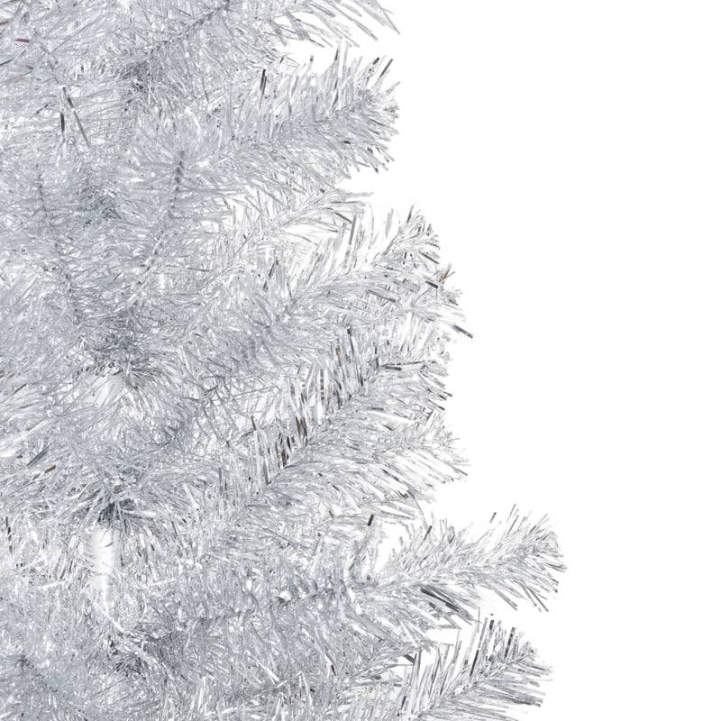 Load image into Gallery viewer, VidaXL Kunstkerstboom met verlichting en kerstballen 180 cm PET zilver
