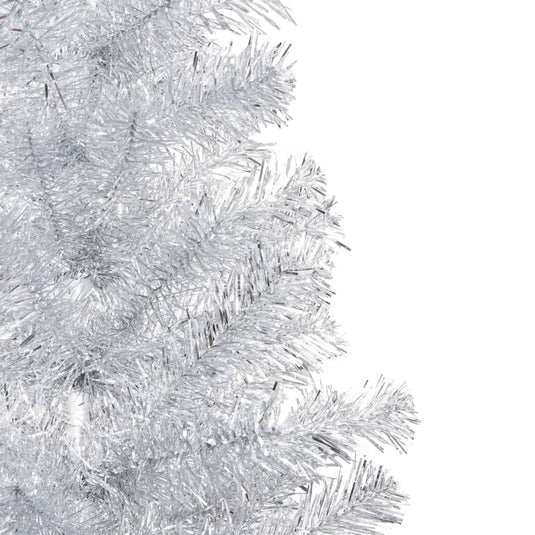 VidaXL Kunstkerstboom met verlichting en kerstballen 180 cm PET zilver
