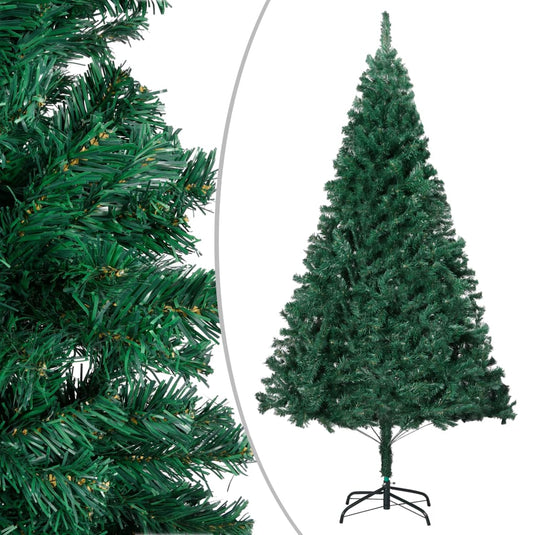 VidaXL Kunstkerstboom met verlichting en kerstballen 120 cm PVC groen