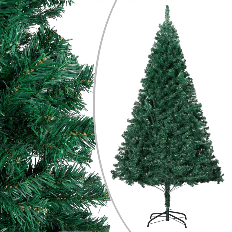 Load image into Gallery viewer, VidaXL Kunstkerstboom met verlichting en kerstballen 150 cm PVC groen
