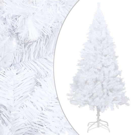 VidaXL Kunstkerstboom met verlichting en kerstballen 150 cm PVC wit