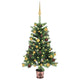VidaXL Kunstkerstboom met verlichting en kerstballen 90 cm groen