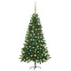 Vidaxl kunstkerstboom met verlichting en kerstballen 150 cm groen