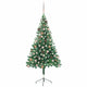 Vidaxl kunstkerstboom met verlichting en kerstballen 380 takken 150 cm