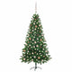 Vidaxl kunstkerstboom met verlichting en kerstballen 180 cm groen