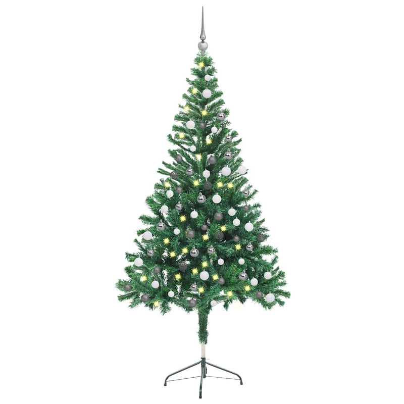 Load image into Gallery viewer, Vidaxl kunstkerstboom met verlichting en kerstballen 380 takken 150 cm
