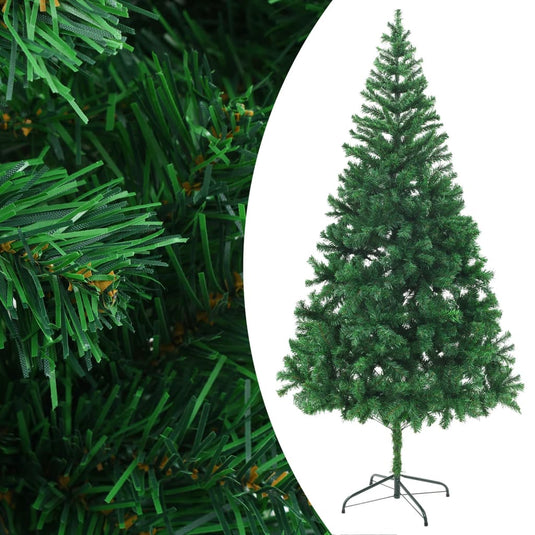 Vidaxl kunstkerstboom met verlichting en kerstballen 910 takken 210 cm